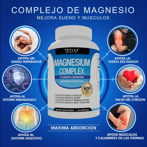 Magnesio Complex 8 elementos (60 Capsulas)