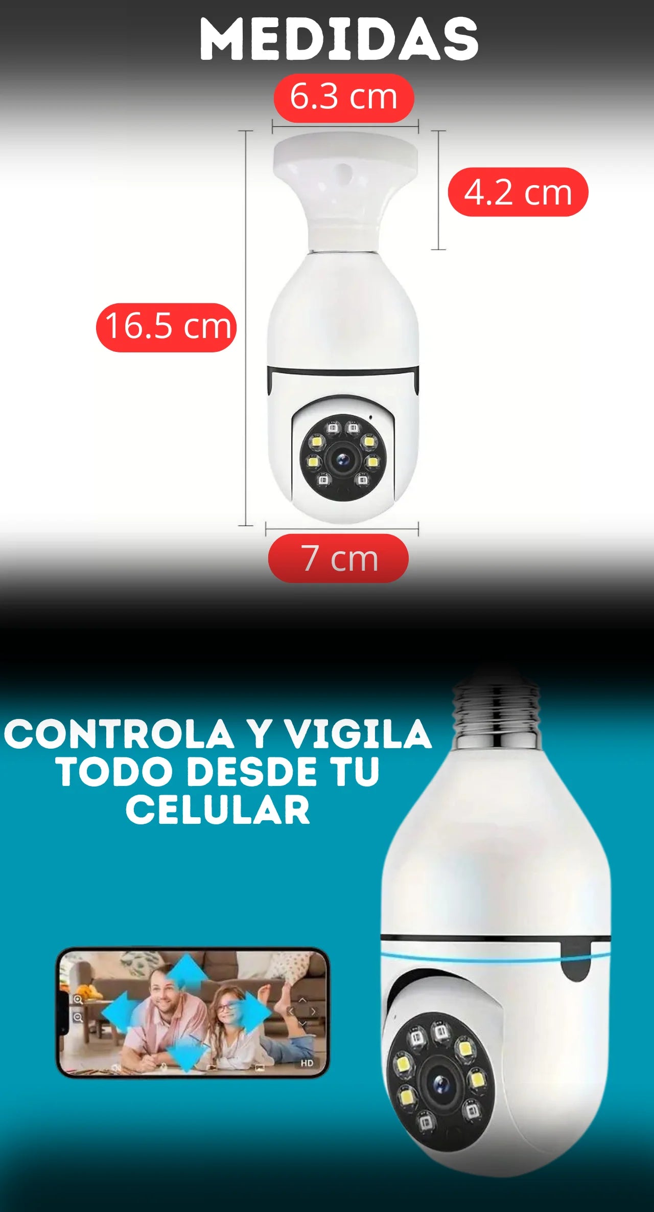 Camara Ampolleta Wifi