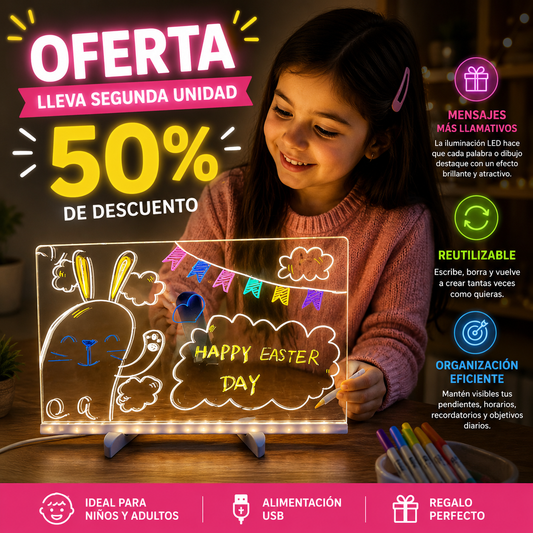 Pizarra Glow - Creatividad para niños, lejos de las pantallas