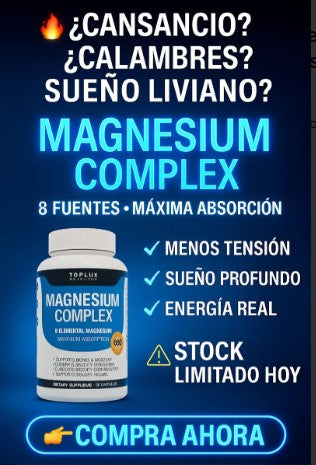 Magnesio Complex 8 elementos (60 Capsulas)