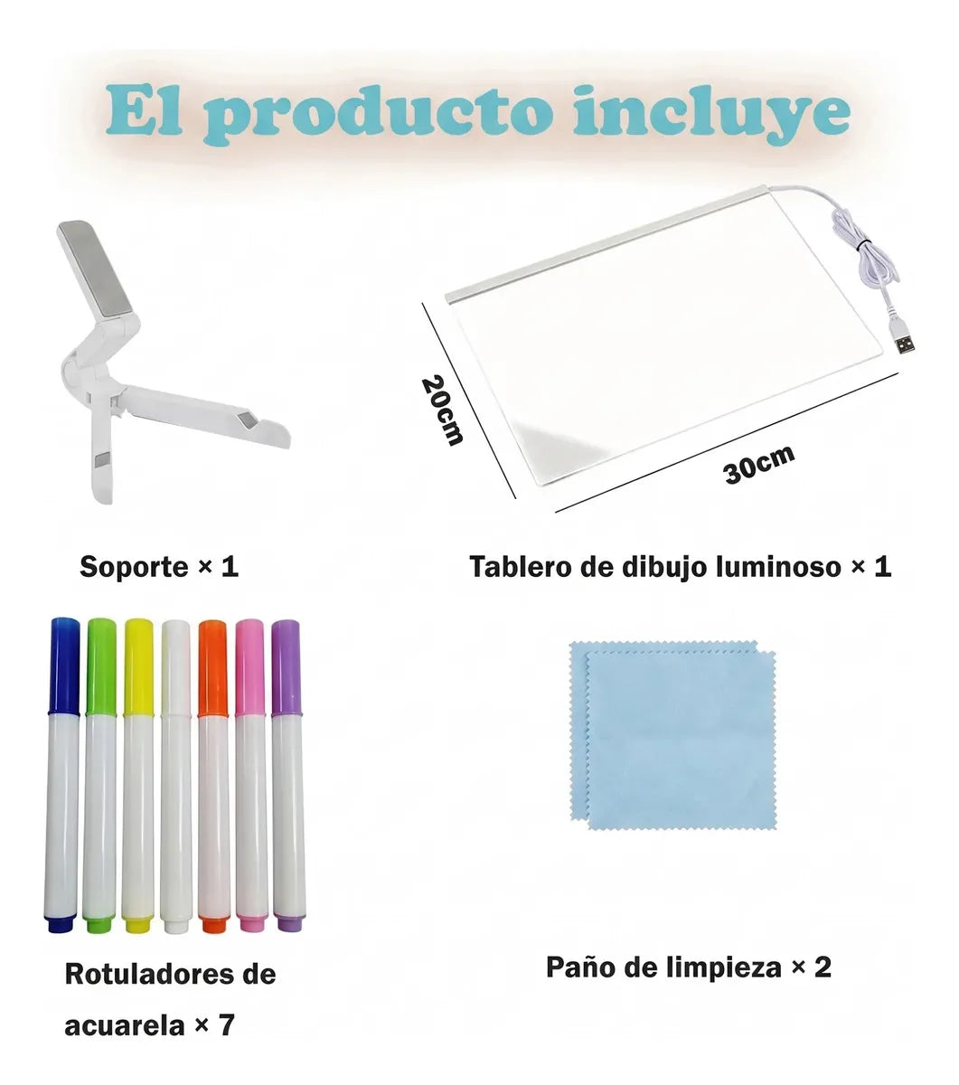 Pizarra Glow - Creatividad para niños, lejos de las pantallas
